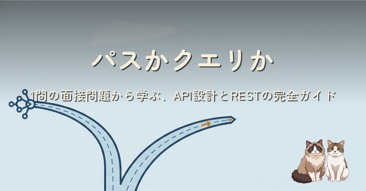 REST API URL 設計、パスかクエリかの分岐をモチーフにしたヒーロー画像