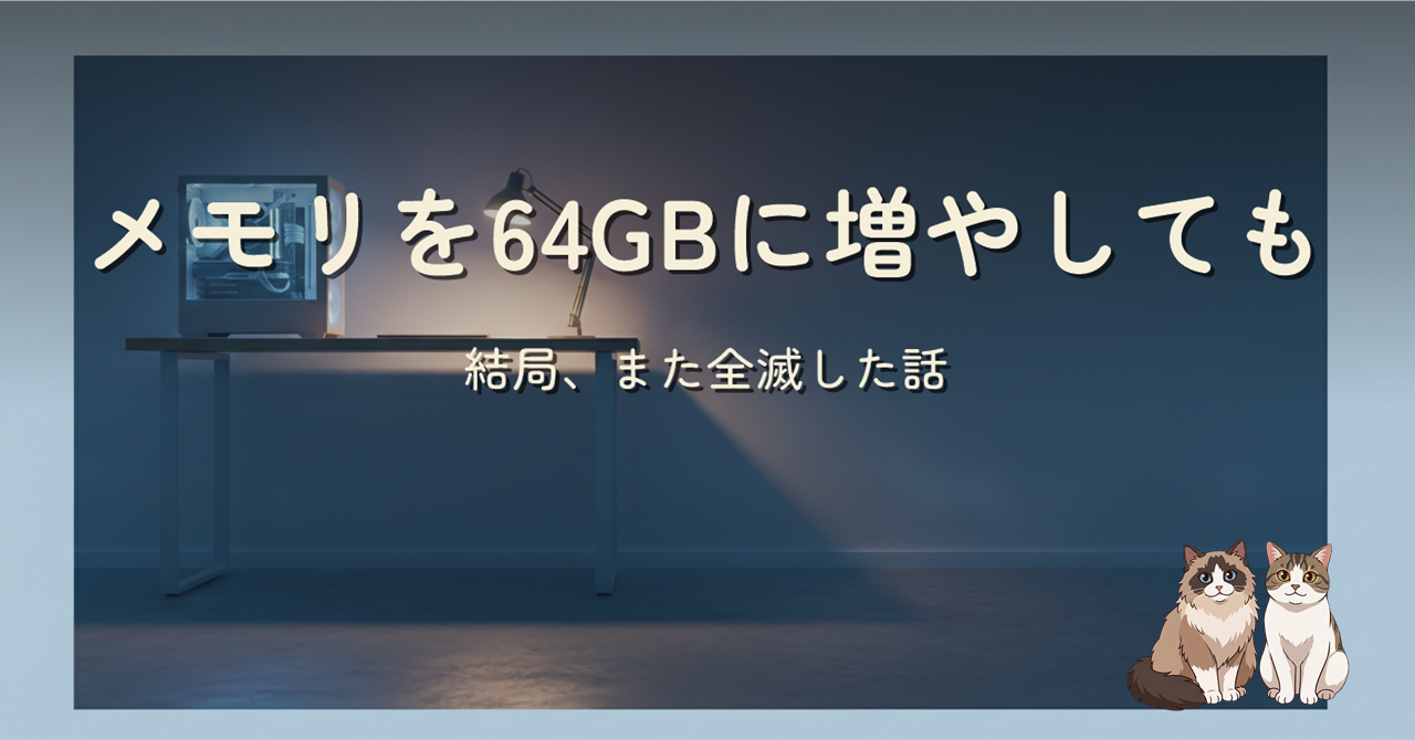 メモリを64GBに増やしても、また全滅した話 ヒーロー画像