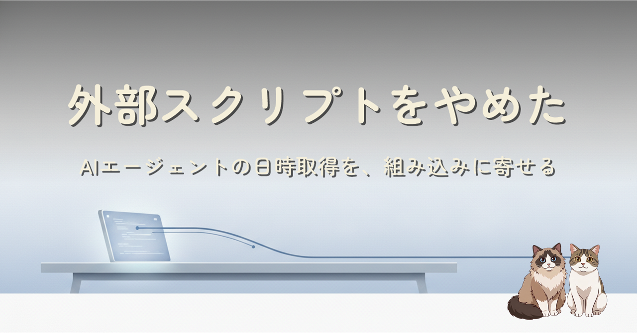 タイトル「外部スクリプトをやめた」を載せた寒色系のヒーロー画像