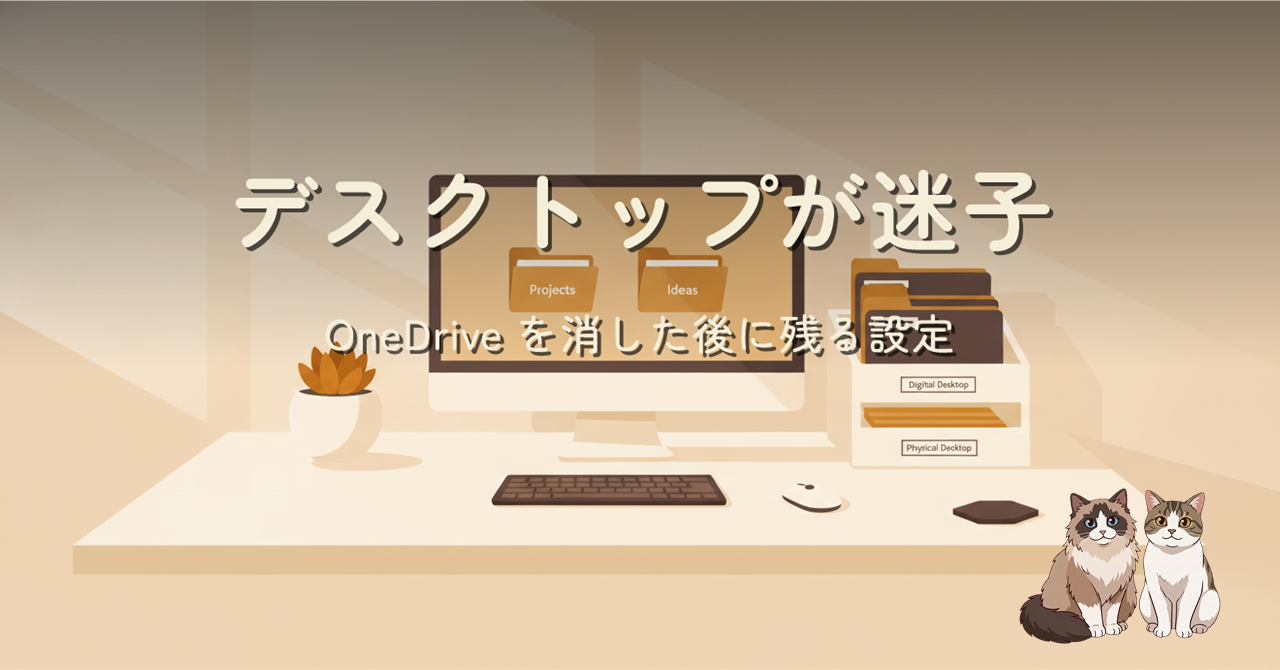 OneDrive を消した後にデスクトップが迷子になる話のヒーロー画像
