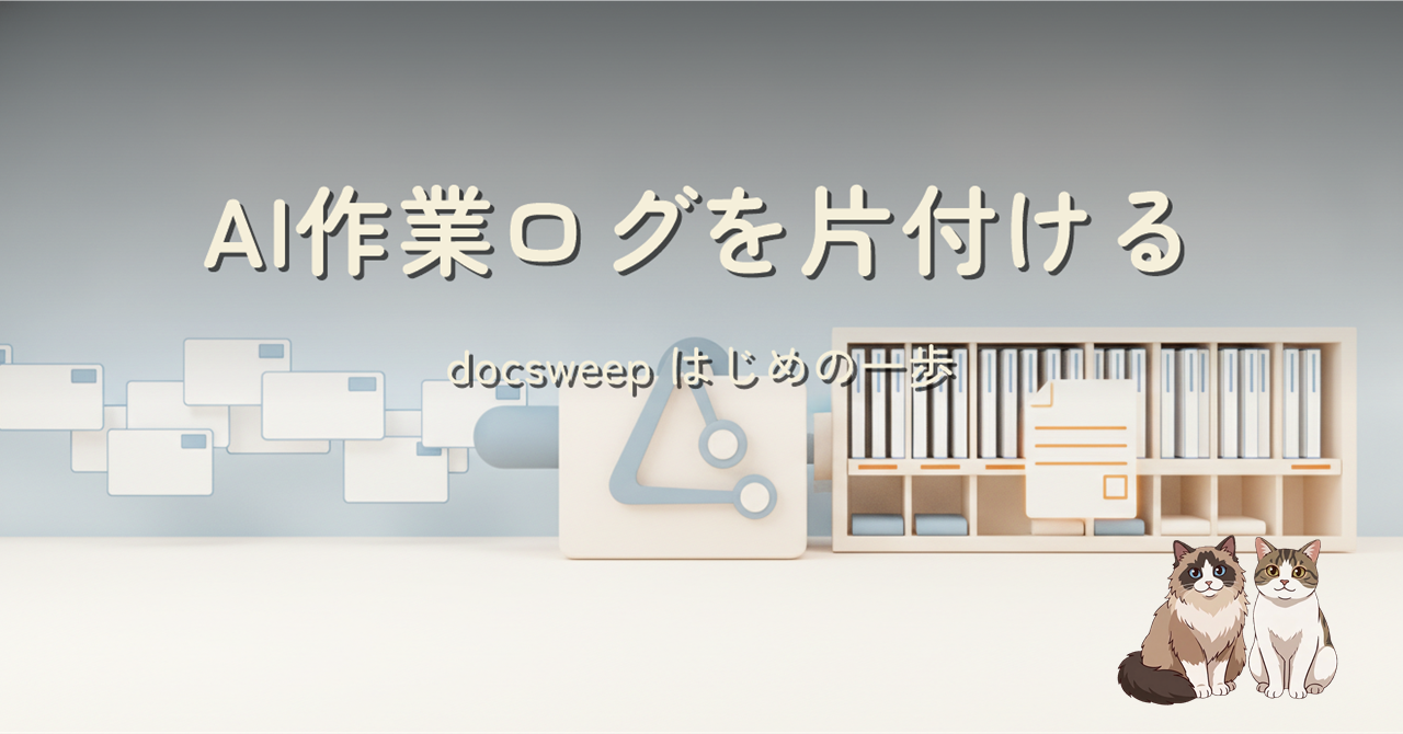 AI作業ログを片付ける、docsweep はじめの一歩
