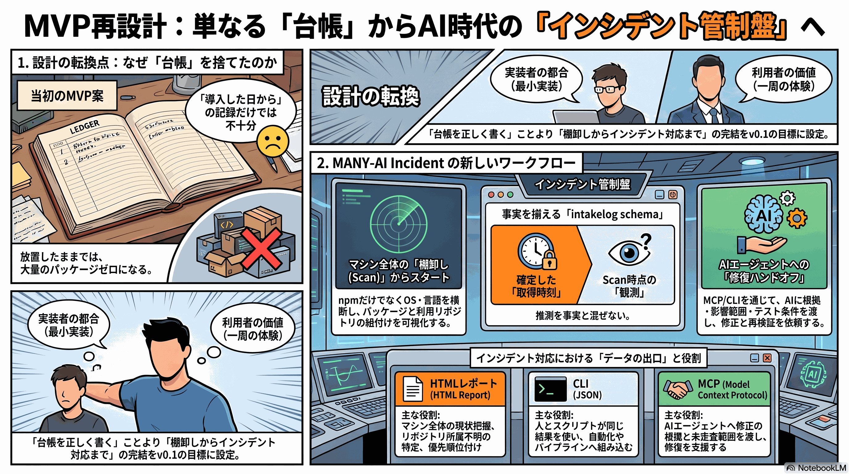 空の台帳からMANY-AI IncidentへMVPを再設計した全体像