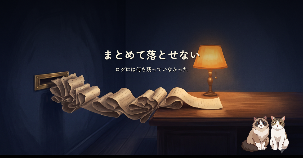 長すぎる巻物が狭い投入口の前でつかえている夜の書斎
