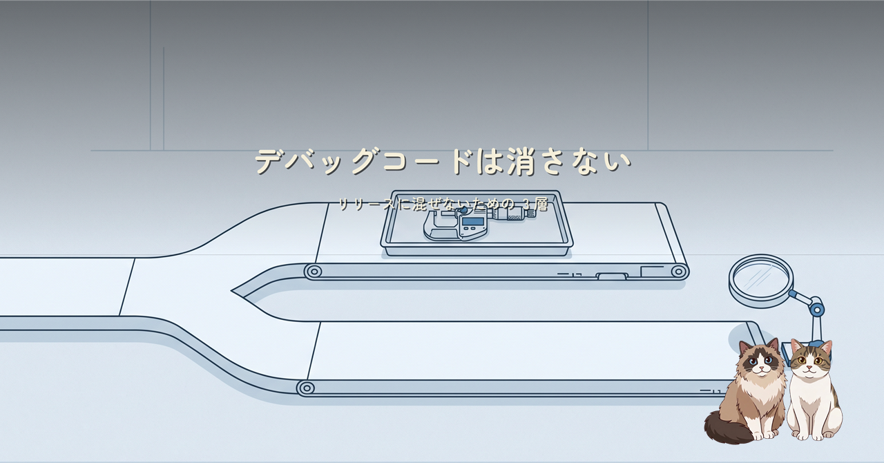 デバッグコードは消さない