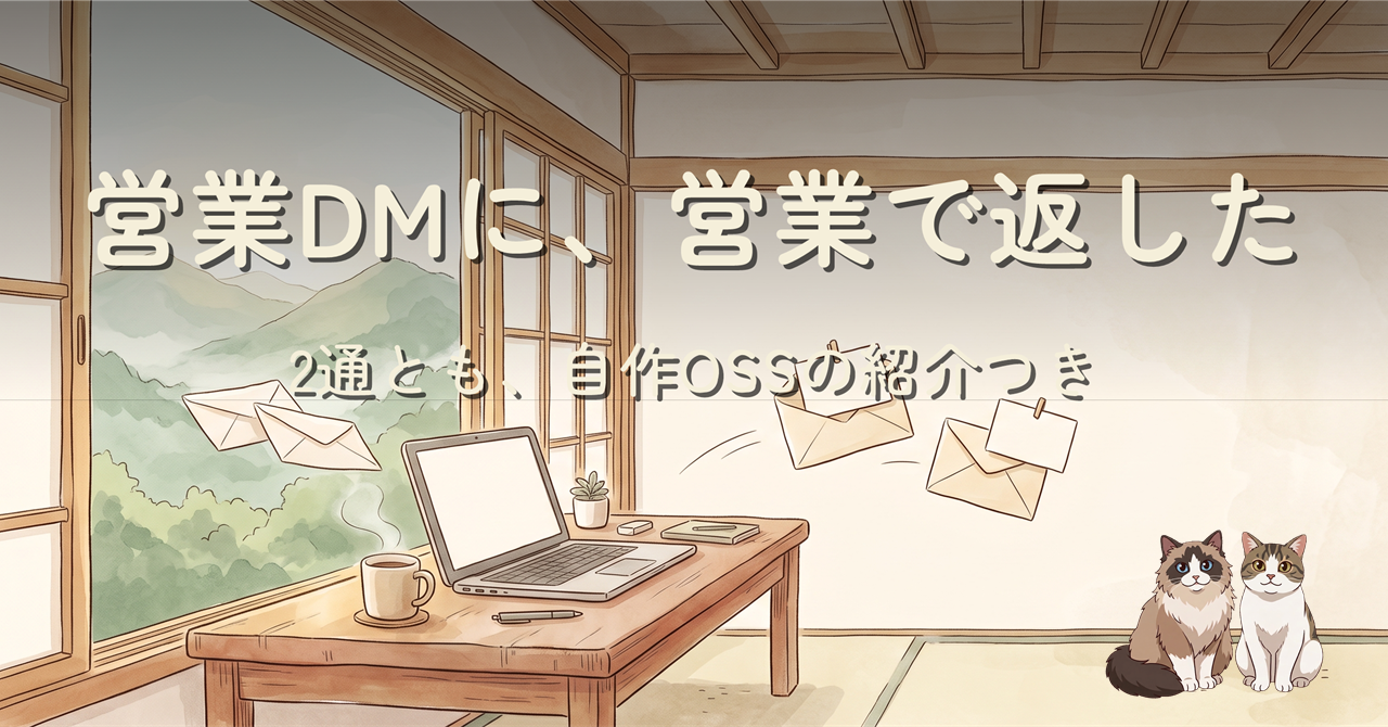 営業DMに営業で返した土曜の朝